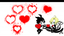 Download Valentines Day Chibis Love PS Vita Wallpaper