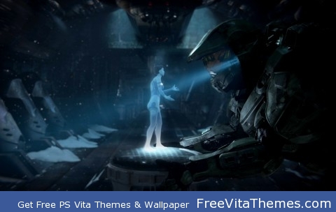 Halo 4 Master Chief and Cortana PS Vita Wallpaper