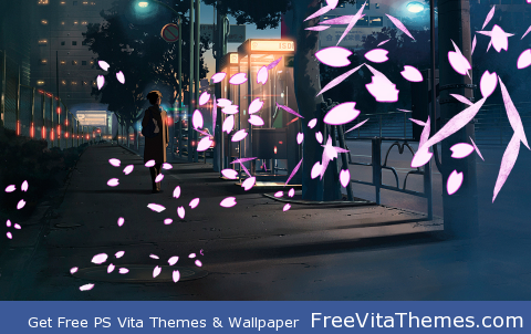 5cm Per Second PS Vita Wallpaper Sakura petals PS Vita Wallpaper