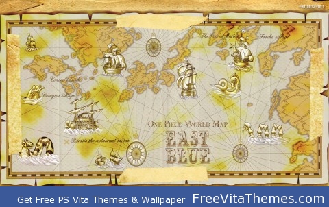 One Piece East Blue Map Start Screen PS Vita Wallpaper