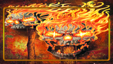 Download Flaming Skulls PS Vita Wallpaper