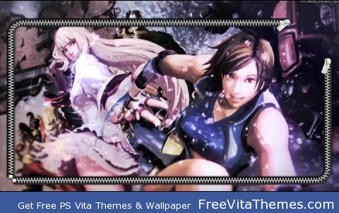 Zipper Lockscreen| Street Fighter X Tekken Asuka & Lili PS Vita Wallpaper