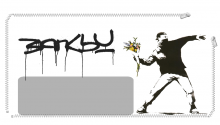 Download Banksy_flower thrower PS Vita Wallpaper