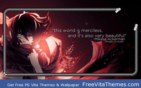 Mikasa Lockscreen (Attack On Titan) PS Vita Wallpaper
