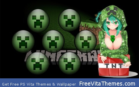 Minecraft Creeper Girl wallpaper PS Vita Wallpaper