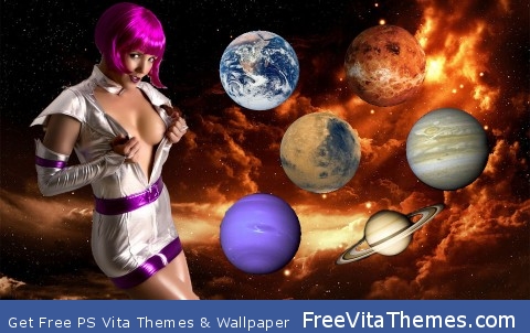 Sexy Space Girl PS Vita Wallpaper