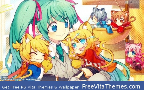 Vocal Nekos PS Vita Wallpaper